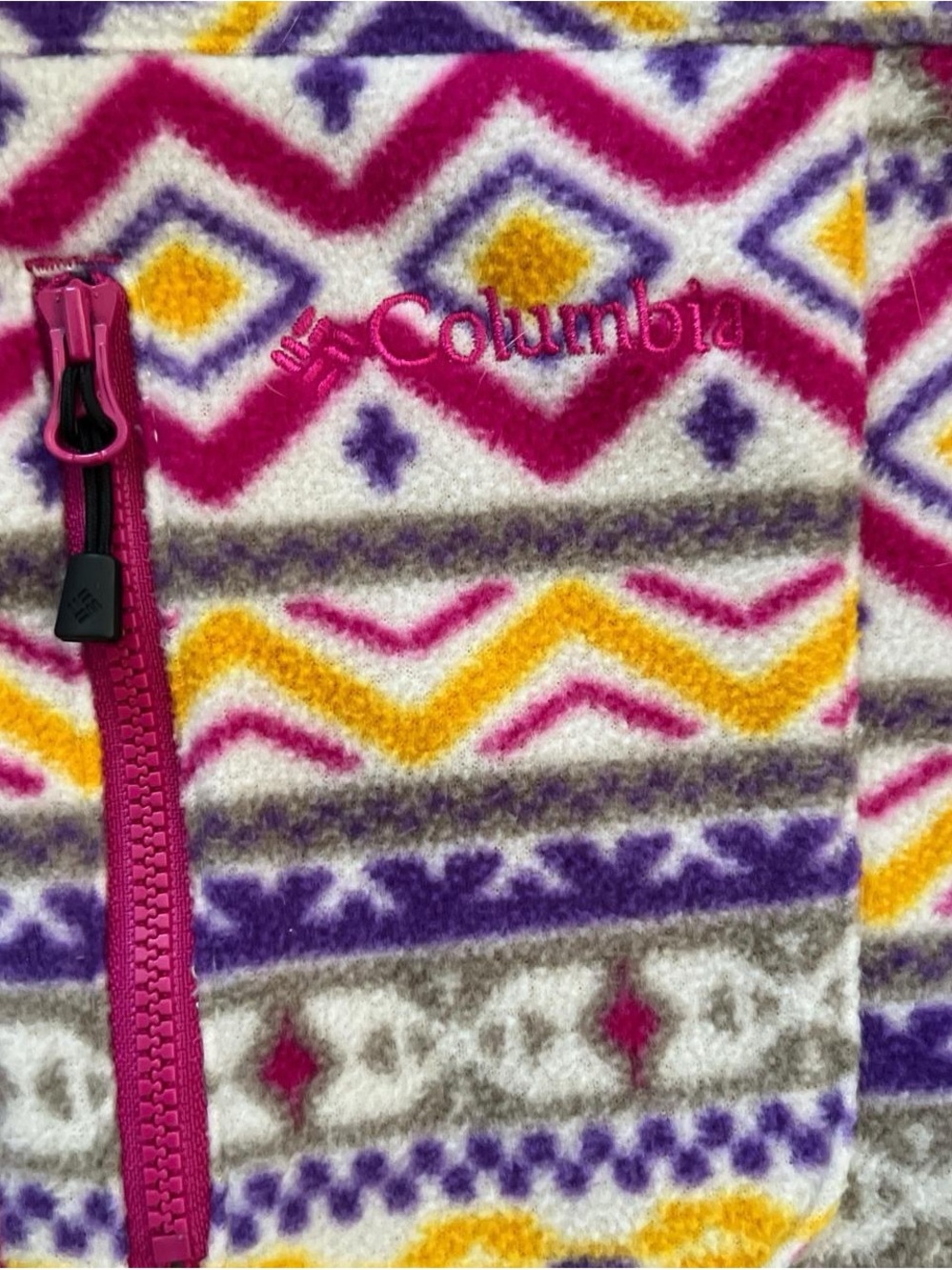 Women’s Columbia Multi-Color Patterned Fleece Jacket - Picture 4 of 4